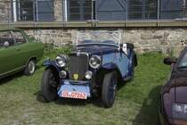 MG Sportwagen, Baujahr 1935.
Das Fahrzeug war am 1.9.2013 im Rahmen des Dampftages am Piesberg in
Osnabrck am Museum Industriekultur ausgestellt.