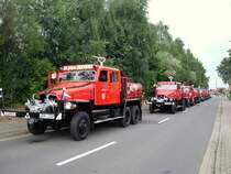 Jumbo ein TLF15/G5 ist 60 Jahre alt und 6 seiner Kollegen kamen zum Geburtstag nach Torgelow am 31.08.2013