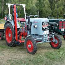 Eicher steht bei der Oldtimerausstellung der Traktorenfreunde Mackenzell im September 2013
