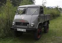 Im Rahmen des Dampftages am Piesberg in Osnabrck wurde am 1.9.2013 
auch dieser schmucke Unimog gezeigt.