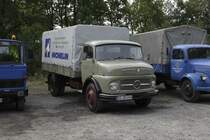 Dieser Mercedes mit Pritsche und Plane wurde am 1.9.2013 im Rahmen des 
Osnabrcker Dampftages am Piesberg prsentiert. 