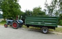 Eicher Ackerschlepper mit 1-Achs-Anhnger, Juli 2013