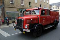 Ein Feuerwehroldtimer IFA Typ S 4000 der Freiwillige Feuerwehr Pausa. Zusehn beim Historischer Feuerwehrumzug in Zeulenroda. Foto 31.08.13 