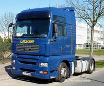 MAN TGA XXL DACHSER Zugmaschine von Transporte peelen DU  25,03,2012