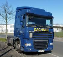 DACHSER Zugmaschine der THOR GRUPPE ein DAF XF 105 460 in Herne 25,03,2012