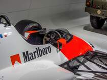 McLaren TAG MP 4/2C (Detailaufnahme) aus dem Jahr 1986, aufgenommen im Porsche Museum Stuttgart-Zuffenhausen am 30.11.2012