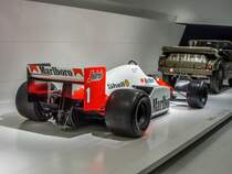 McLaren TAG MP 4/2C aus dem Jahr 1986, aufgenommen im Porsche Museum Stuttgart-Zuffenhausen am 30.11.2012