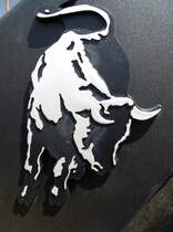 Lamborghini, der Stier ist das Markenzeichen der italienischen Traktorenfirma, Sept.2013