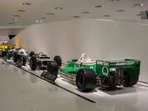 Der Typ 2708 und diverse Formelwagen im Porsche-Museum am 30.11.2012.