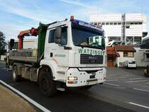 MAN TGA18.390 befindet sich nach Zustellung einer Ladung Steine  wieder am R�ckweg; 130902