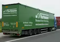 Vortman Baumaschinen grnen Schubboden Sattelauflieger mit blauer MAN TGX  06,05,2012 in Marl