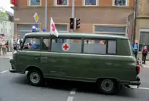 Barkas B 1000 DRK Kreisverband. Zusehn beim Historischer Feuerwehrumzug in Zeulenroda. Foto 31.08.13 