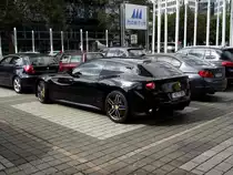 Ein Ferrari 599 am 21.09.13 vor der Messe Frankfurt 