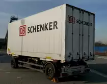 DB SCHENKER Wechselbrcken Anhnger mit Kofferaufbau in Herten am 17,01,2012