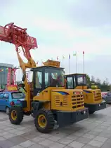 XGMA Radlader XG-916 mit Gabelaufsatz, ausgestellt auf der  China WCAM 2011  in Shouguang, 6.11.11 