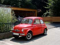 STEYR-PUCH 500D, mu draussen bleiben und darf das neue Carport nicht nutzen; 130719