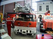 Magirus-Deutz 170 D 11 FA Kraftdrehleiter (Bj 1972). Aufnahme: 24.11.2012, Deutsches Feuerwehr-Museum in Fulda.