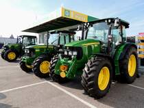 John-Deere  Dreier : 5100R, 5080G u. 5070M; anlsslich der Rieder-Messe; 130821