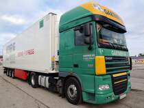 DAF XF105.460 der Sped. Gartner mit Thermo-Express Auflieger bei einer kleinen Pause; 130914