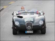 Jaguar XK 120 C-Type, Bj 1953, 3342 ccm, 220 Ps, mit der Startnummer 30 der 6.Hamburg Berlin Classic, aufgenommen in Hamburg am 21.09.2013.