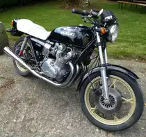 Suzuki GS750, der erste Viertakter der japanischen Firma kam 1976 auf den Markt, 4-Zyl.4-Takt, 748ccm, 63PS, Traktorentreffen Reiningen/Elsa�, Aug.2013