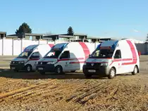 VW-T5 Trio des �sterr. Roten-Kreuz anl�sslich einer kleinen �bung am Rieder Messegel�nde; 131102