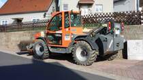 JLG Teleskoplader steht in 36100 Petersberg-Marbach im Oktober 2013