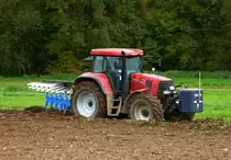 Case CVX150 mit 5-Schar-Wendepflug bei der Arbeit, Okt.2013