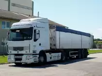 RENAULT Premium-460, mit Planenabgedecktem Kippauflieger; 130702