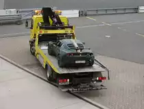 Ein Lotus Elise der auf der Nürburgring Nordschleife verunglückt ist am 30.08.07