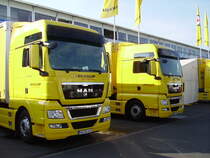 Zwei MAN TGX von Dunlop Motorsport am 27.07.08 am Nürburgring 