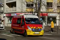 Renault Einsatzfahrzeug der Feuerwehr der Region Oberelsa� aufgenommen am 10.12.2013. 