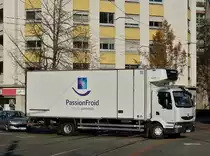 Lkw Renault mit K�hlkofferaufbau aufgenommen am 10.12.2013. 