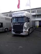 Scania Sattelzugmaschine von Audi DTM Team Rosberg am 07.08.11 am Nürburgring  