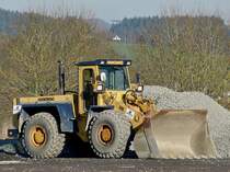 Dieser Hanomag wartet an einer Verladestelle auf seinen nchsten Einsatz.  Dezember 2013