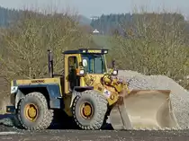 Dieser Hanomag wartet an einer Verladestelle auf seinen n�chsten Einsatz.  Dezember 2013