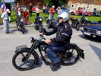 DKW RT125, Baujahr 1940; trifft zur Oldtimerveranstaltung Stehrerhof ein; 130707