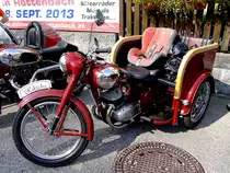 JAWA-RIKSCHA, hat sich bei der Oldtimerveranstaltung in Rottenbach eingefunden; 130908