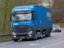 Mercedes Benz Actros 1542 Sattelzug aufgenommen am 10.01.2014.