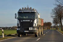 Scania R 560 Tandemzug-Kipper bei Euskirchen - 09.12.2013