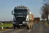 Scania R 560 Tandemzug-Kipper bei Euskirchen - 09.12.2013