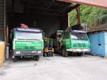 Zwei kleine Steyer in einem Lager in Schaffhausen am  07/09/2013.