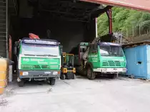 Zwei kleine Steyer in einem Lager in Schaffhausen am  07/09/2013.