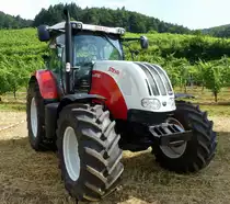 Steyr CVT 6130, Allradschlepper mit 6-Zyl.Sisu-Diesel und 130PS, Glottert�ler Schleppertreffen, Juli 2013