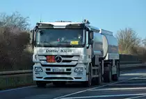 MB Actros Tank-Hängerzug  Dieter Klein  bei Zülpich - 20.12.2013