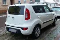 Heckansicht KIA Soul , wirkt schon ein wenig kantig, Doberlug-Kirchhain 19.Februar 2013