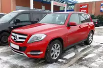 Mercedes GLK 200 CDI mit einer auffälligen Front, ist echt ein Hingucker, Finsterwalde 22.01.2014