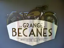 das Logo des 2013 neu erffneten Motorradmuseums in Banzenheim/Elsa, Jan.2014