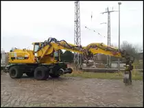 Terex Bagger in Sassnitz am 26.04.2013