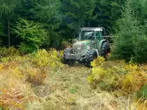 Fendt Vario bei Mulcharbeiten im Auftrag von HESSEN-Forst in 36100 Petersberg-Marbach, Oktober 2013